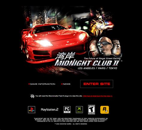 Midnight Club Ii In 2002 Web Design Museum
