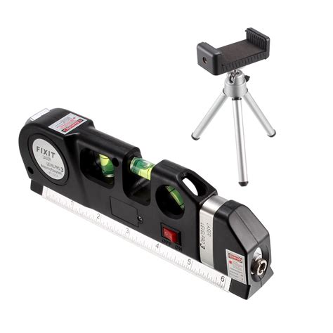 Uxcell Laser Level Measure Tape Ruler Adjusted Standard And Metric