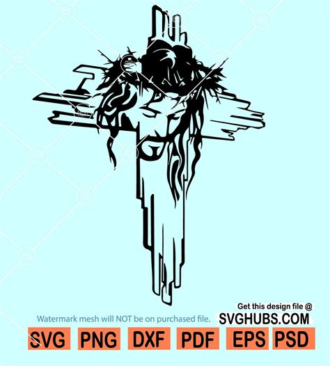 Jesus Cross Svg Jesus On The Cross Svg Crucifixion Svg Christian