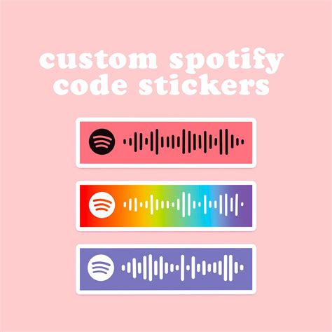 Custom Spotify Code Stickers Custom Spotify Sticker Spotify Etsy In