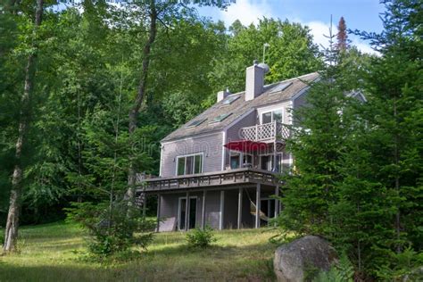 House By The Indian Lake In Upstate Ny Usa Stock Image Image Of