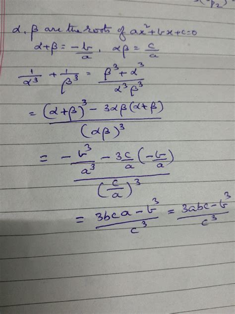 If Alpha And Beta Are The Zeros Of The Quadratic Polynomial F X Ax2 Bx C Then Evaluate 1 Alpha3