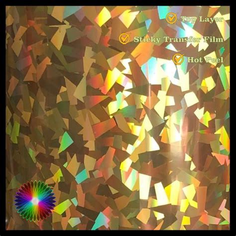 Holographic Crystal Prisms Gold Knight Heat Transfer Vinyl