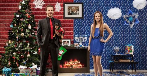 couple s christmas hanukkah card popsugar love and sex