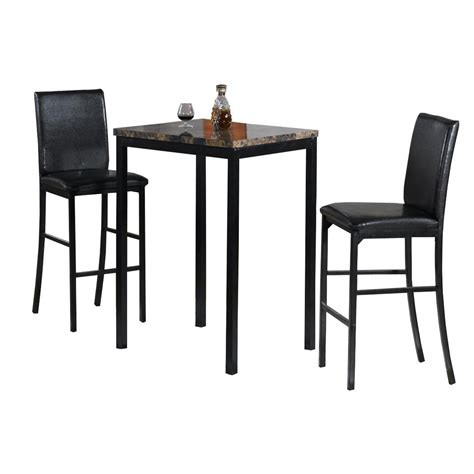 It's a bistro table that stands at a 28.54 in. Faux Marble Counter Height Bistro Table w/ Two Chairs ...
