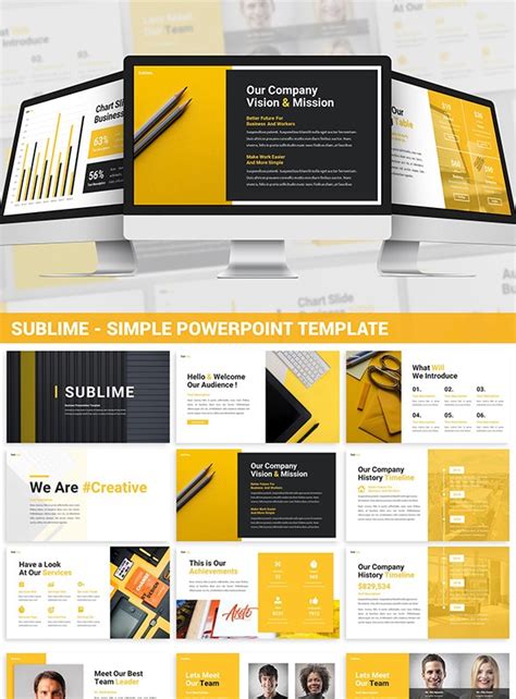 Sublime Simple Powerpoint Template Presentation Templates Graphicriver