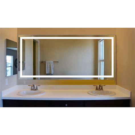Terra Led Wall Mount Lighted Vanity Mirror Featuring Ir Sensor Rocker Switch And Durable