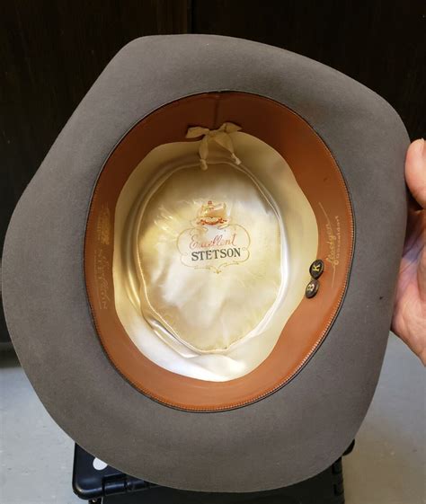 Vintage 50s John B Stetson Hat Excellent Star Grey Fedora Sz 6 78 Size