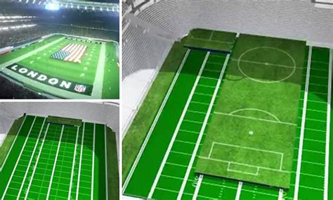 Tottenham Reveal Amazing Retractable Pitch At New Stadium Daily Mail