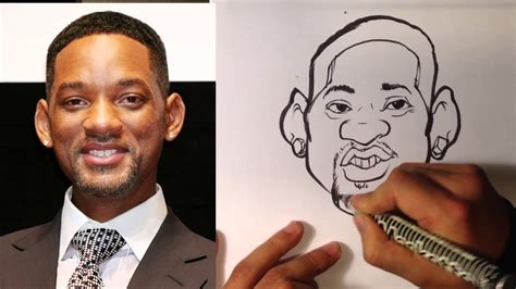 How To Caricature Will Smith Easy Pictures To Draw Youtube