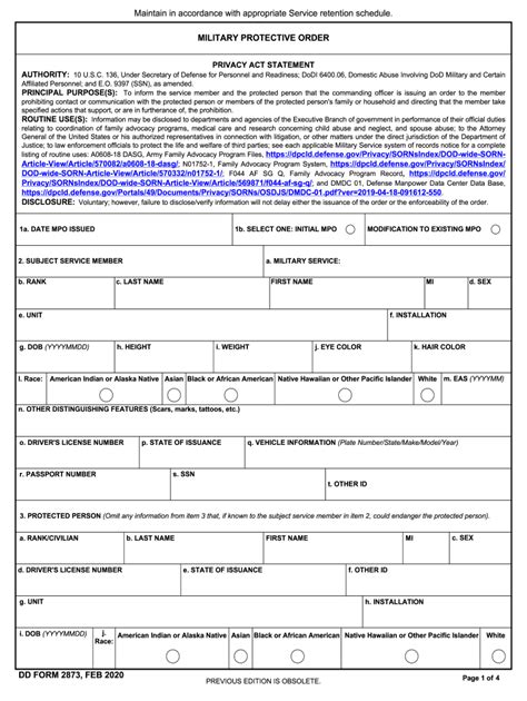 Military Protective Order Fill Out And Sign Printable