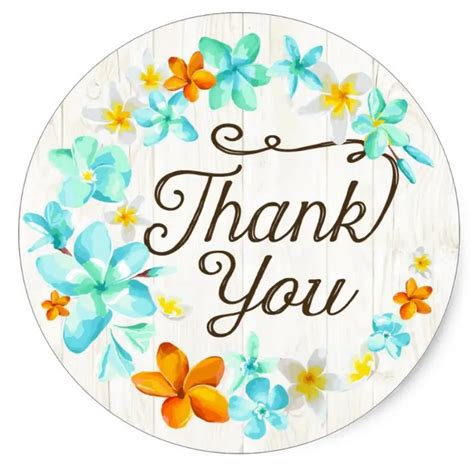 15inch Floral Thank You Flower Party Sticker In Stationery Stickers