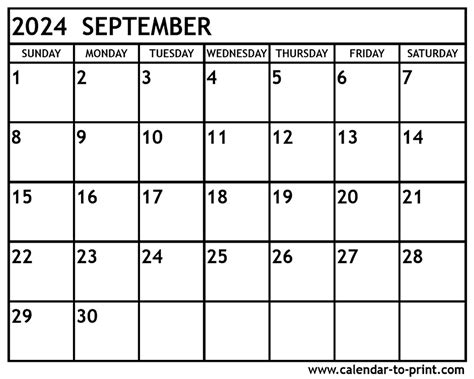 Printable Calendar 2024 September Linn Shelli