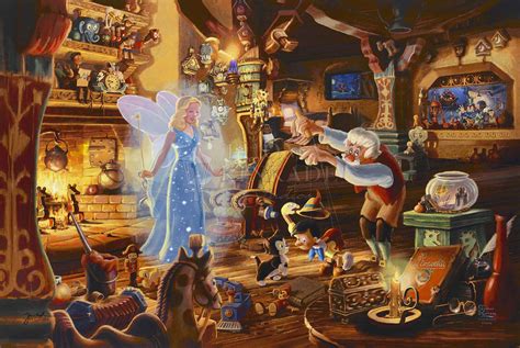 Geppettos Pinocchio By Thomas Kinkade Studios Village Gallery