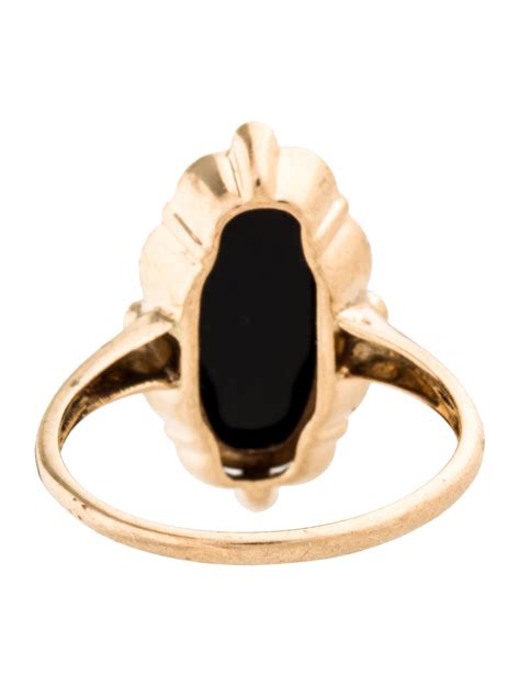 10k Onyx Cameo Victorian Ring Rings Rring37635 The Realreal