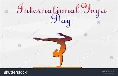 International Yoga Day Wallpaper Stock Illustration
