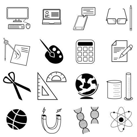 Education Icon Set Flat Design Education And School Collection Modern