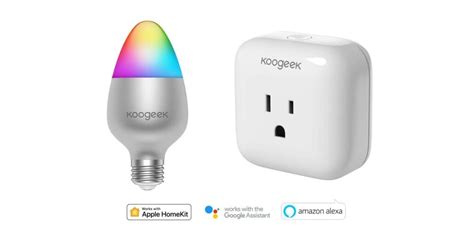 Hot Deals Koogeek 8w Smart Led Bulb 48 Off Smart Wifi Plug 35 Off