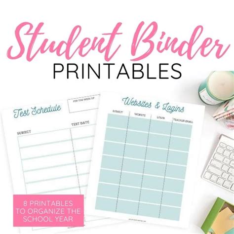 Free Printable Student Binder Free Printable Templates