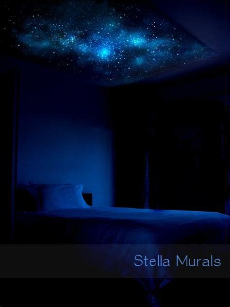 24 x glow in dark plastic stars ceiling wall room luminous space stickers. Glow in the Dark Star Ceiling Canopy - GLOW - 5'3" x 5'10 ...