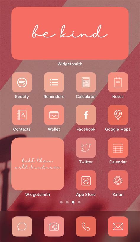 Coral Pink Orange Aesthetic Iphone Ios App Icons Etsy