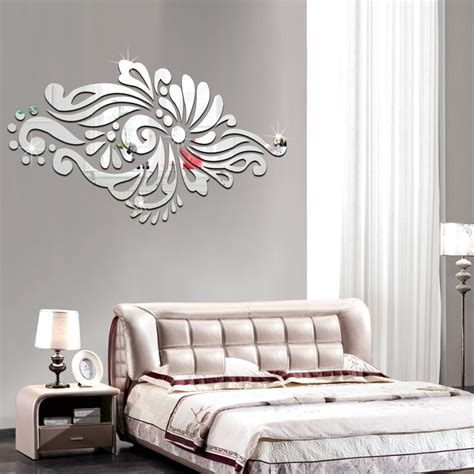 Removable 3d Acrylic Diy Mirror Wall Sticker Living Room Tv Background