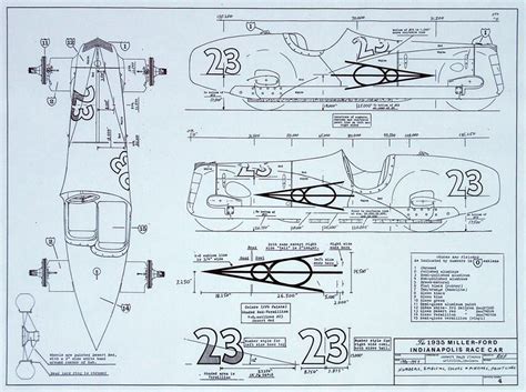 Plans For 1935 Miller Ford Indianapolis Race Car Car Stuff