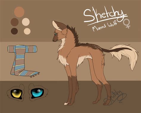 Sketchy Oc Maned Wolf Character Reference Sheet By Sketchyodoodles On