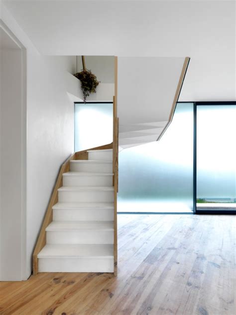 All White Interior House Design Staircase Modern Designs Minimalist