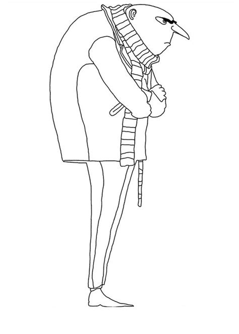 Gru From Despicable Me Coloring Page Netart