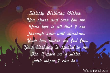 Despite knowing all your secrets i still completely love you! Sisterly Birthday Wishes, Sister Birthday Poem