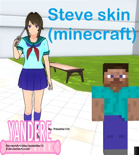 Yandere Simulator Skin Steve Minecraft By Patatita123 On Deviantart