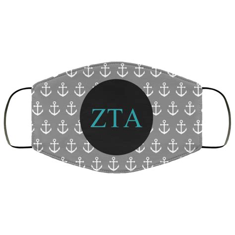 Zeta Tau Alpha Anchors Face Mask — Greeku