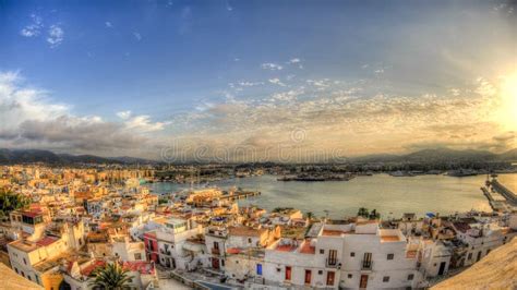Old City Port Of Ibiza Eivissa Stock Image Image Of Ocean