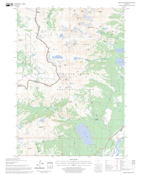 Grand Teton Wy Map By Us Forest Service Topo Avenza Maps Avenza Maps