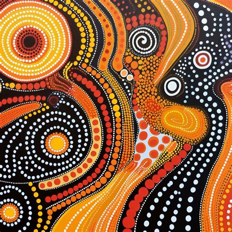 Aboriginal Art Background With Illustration Based On, 52% OFF
