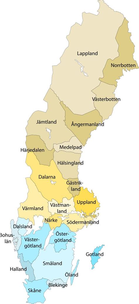 Lapland Sweden Map Map Of Lapland Sweden Northern Europe Europe