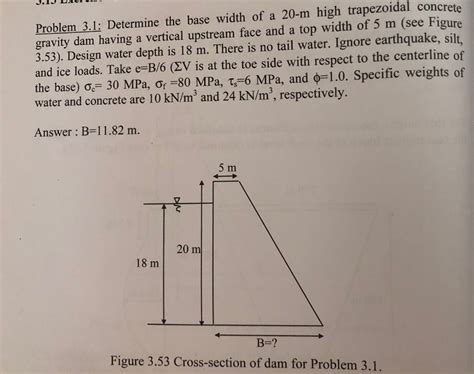 Solved Problem Determine The Base Width Of A M High Chegg Com