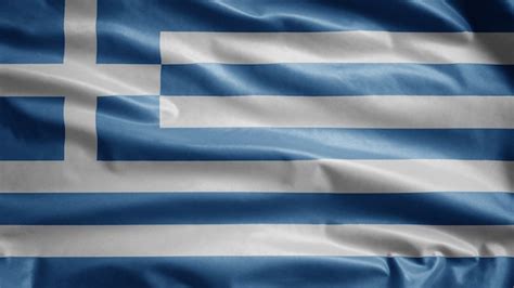 Premium Photo Greek Flag Waving In The Wind Close Up Of Greece