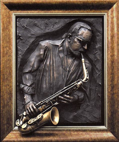 Jazzman Bonded Bronze Sculpture By Bill Mack