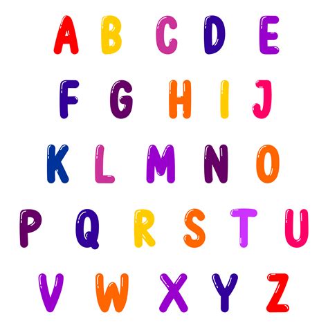 10 Best Colored Printable Bubble Letter Font
