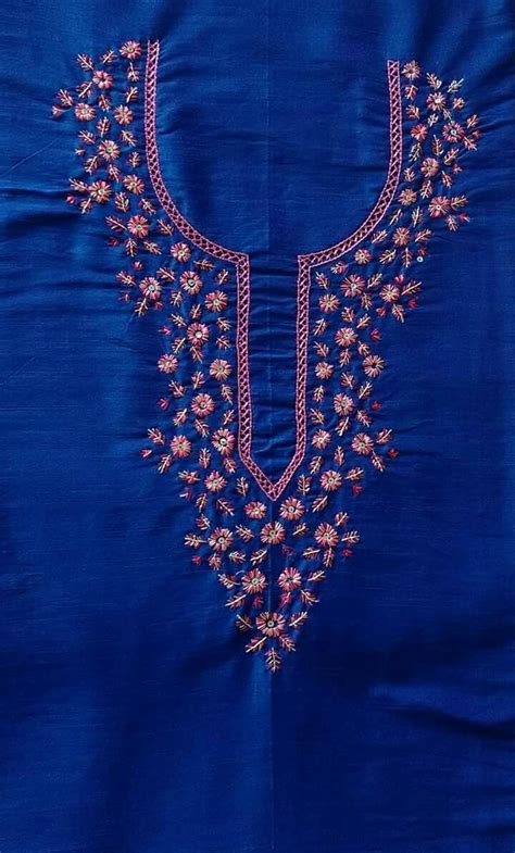 Pin By Deepa Senbagam On Hand Emb Neck Patterns Embroidery Neck