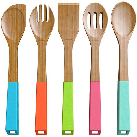 Esta increíble chef cuenta con su propio catálogo de juegos. Juego De 5 Utensilios De Cocina Madera Bamb - Blakhelmet ...