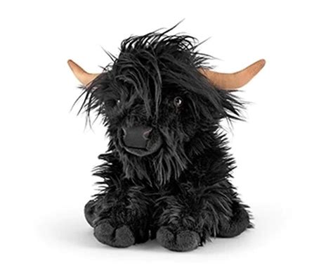 Living Nature Black Highland Cow Large With Sound Soft Toy 30cm Buy