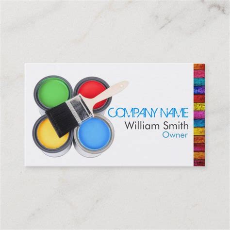 Painter Business Card Zazzle Painter Business Card Clever Business