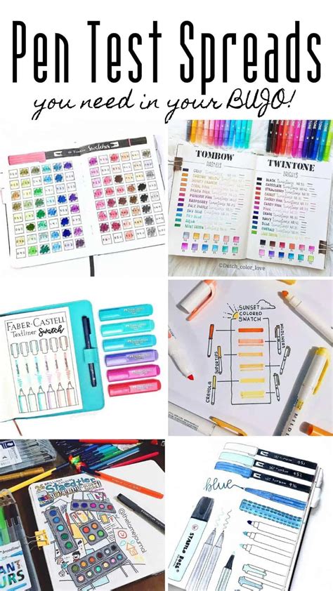 Bullet Journal Pen Test Spreads Youll Want To Try For Yourself
