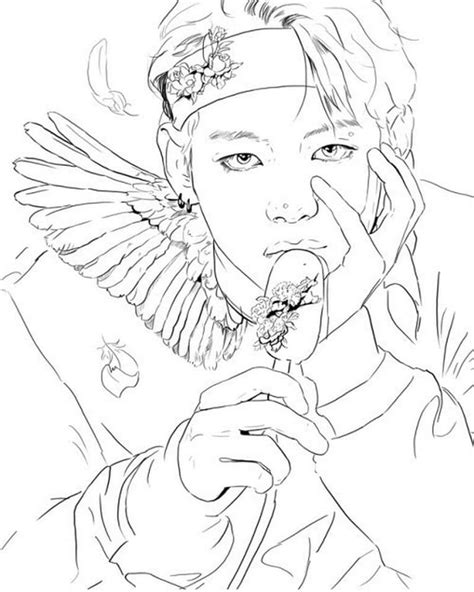 Suga From Bts Coloring Page Download Print Or Color Online For Free