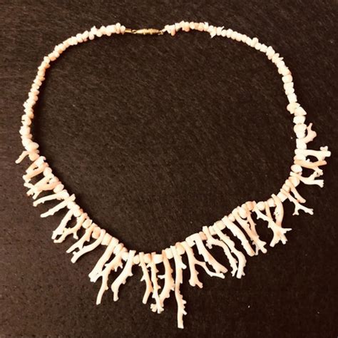 Vintage Angel Skin Coral Necklace Branch Coral Necklace Etsy