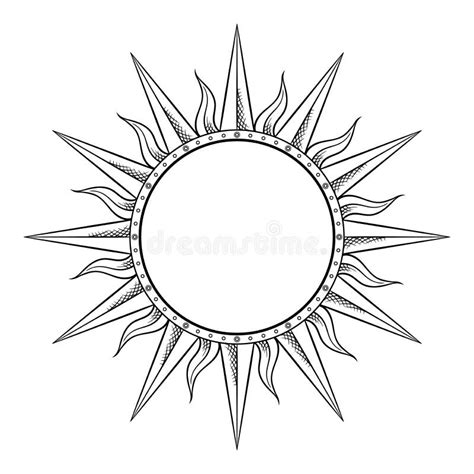 Vector Hand Drawn Sun Illustration Stock Illustrations 51372 Vector