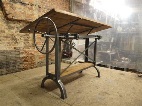 How tall does a standing desk need to be? Large Stand Up Oak Industrial Drafting table desk